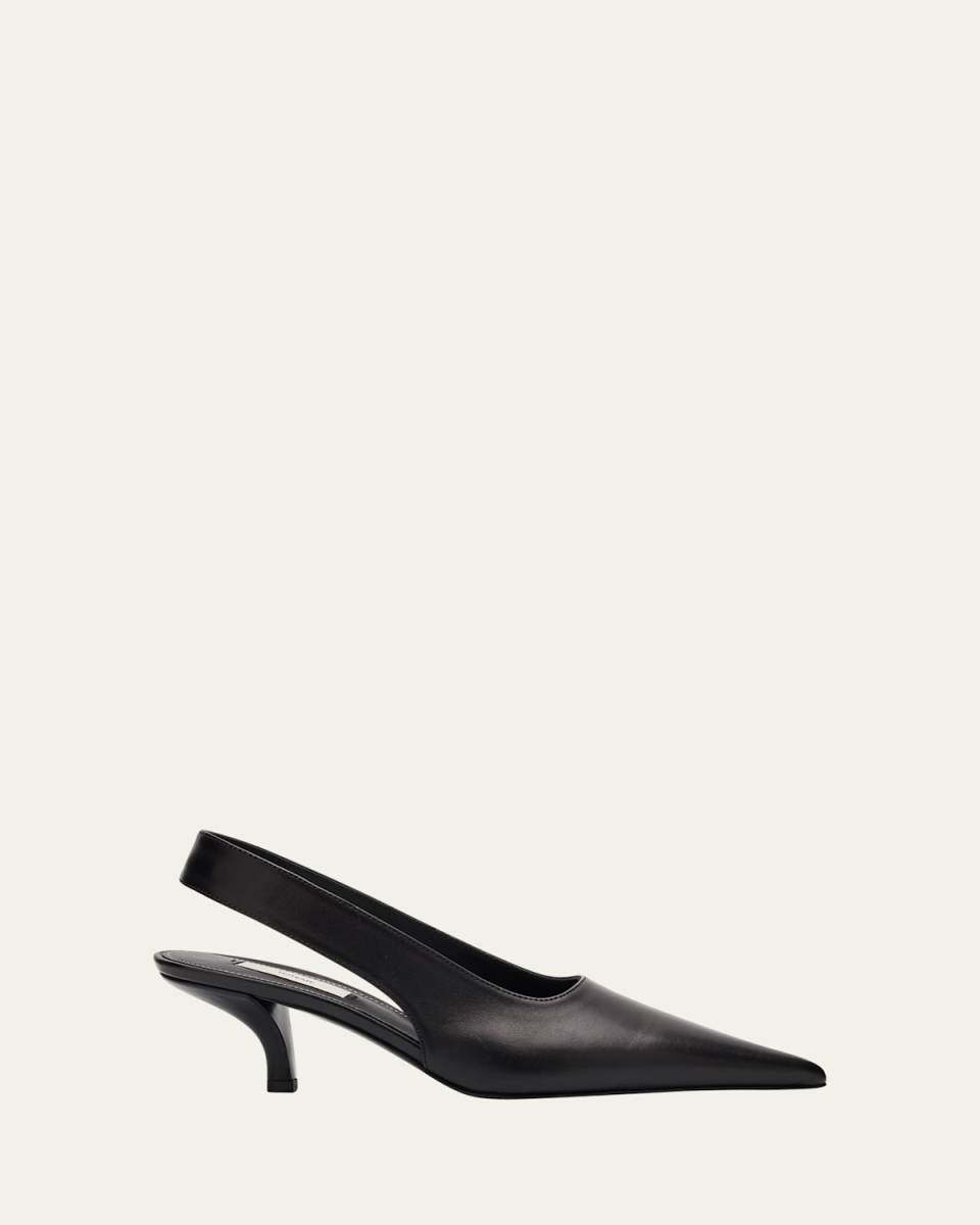Leather Slingback Pumps